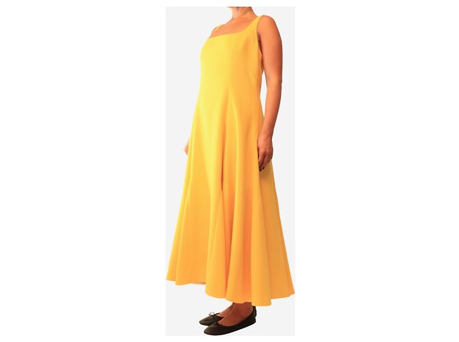 Autre Marque Vestido maxi línea A amarillo - size UK 16 - vista 3