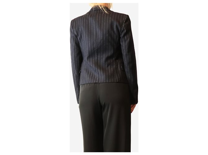 Loro Piana Blazer de lana azul marino con raya diplomática - size UK 8 - vista 2
