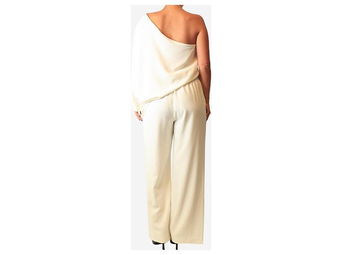 Autre Marque Einschulter-Jumpsuit creme - size UK 16 Roh - Ansicht 2