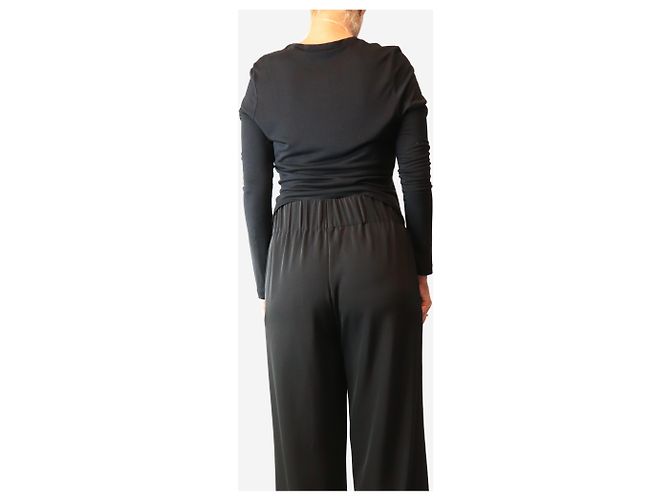 Simone Rocha Top de cinta negro de manga larga - size M - vista 2