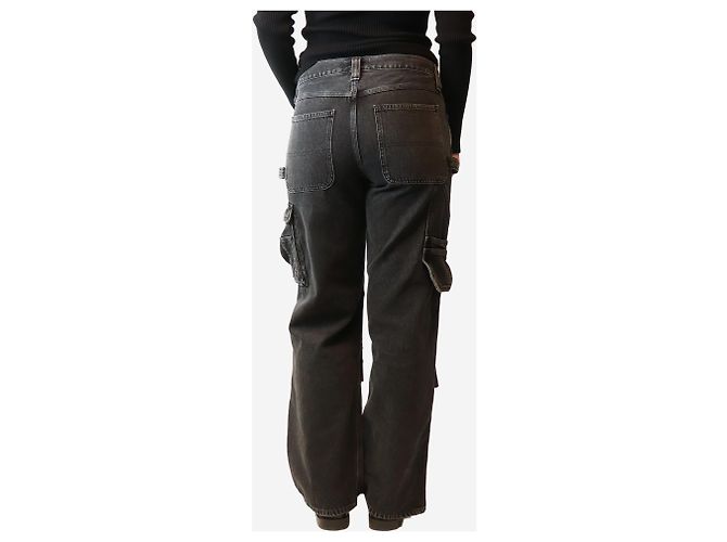 Agolde Risha Utility Jeans in Washed Black - size UK 10 Schwarz - Ansicht 3
