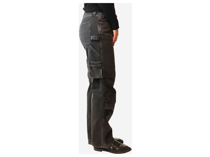 Agolde Risha Utility Jeans in Washed Black - size UK 10 Schwarz - Ansicht 4