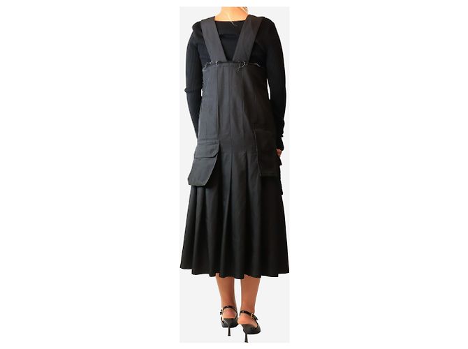 Autre Marque Schwarzes Pinafore-Kleid mit Fronttasche - size S - Ansicht 2