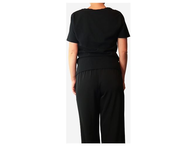 Autre Marque Top con logo grafico nero e oro - size M - vista 2