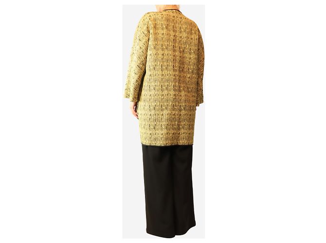 Etro Abrigo de jacquard caqui y amarillo - size UK 10 Verde - vista 2