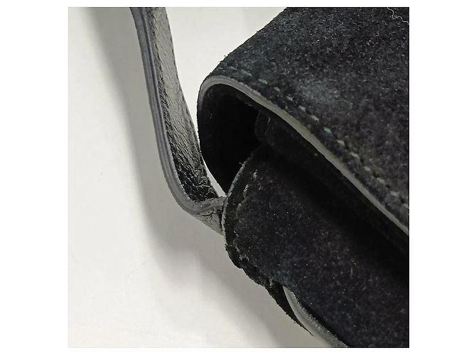 Gucci Borsa crossbody Arli in camoscio e pelle nera Nero - vista 15