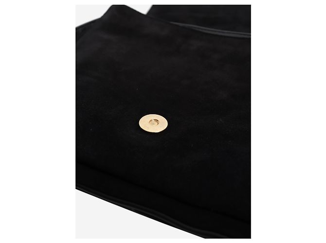Gucci Borsa crossbody Arli in camoscio e pelle nera Nero - vista 4