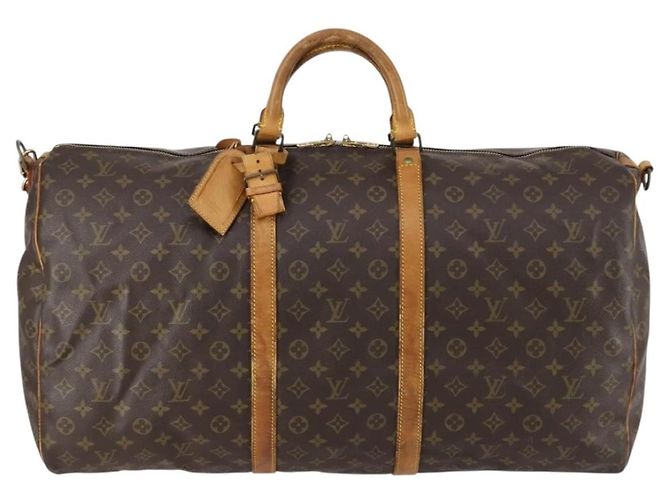 LOUIS VUITTON Monogram Keepall Bandouliere 60 Boston Bag M41412 LV - vista 13