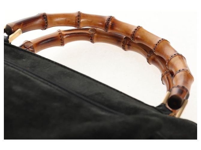GUCCI Bamboo Hand Bag Suede 2way Black 002 2058 0508 0 - vista 14