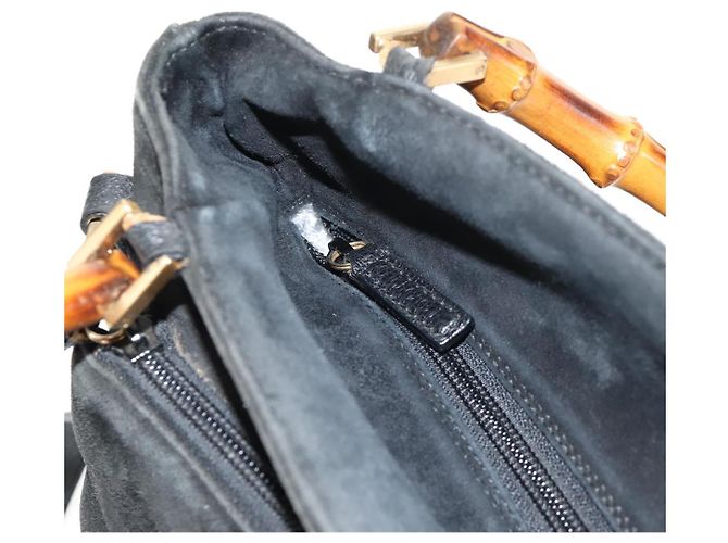 GUCCI Bamboo Hand Bag Suede 2way Black 002 2058 0508 0 - vista 21