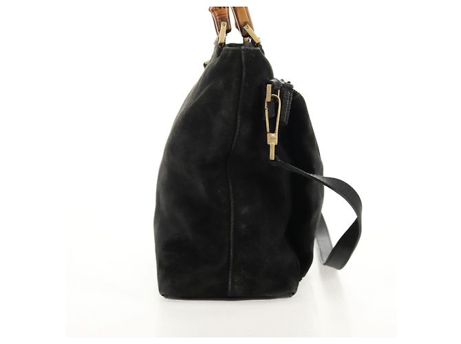 GUCCI Bamboo Hand Bag Suede 2way Black 002 2058 0508 0 - vista 4