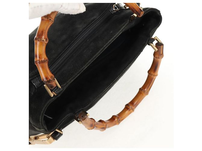 GUCCI Bamboo Hand Bag Suede 2way Black 002 2058 0508 0 - vista 6