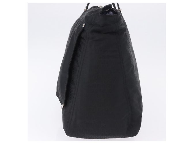 FENDI Zucchino Canvas Tote Bag Black Silver - vista 3