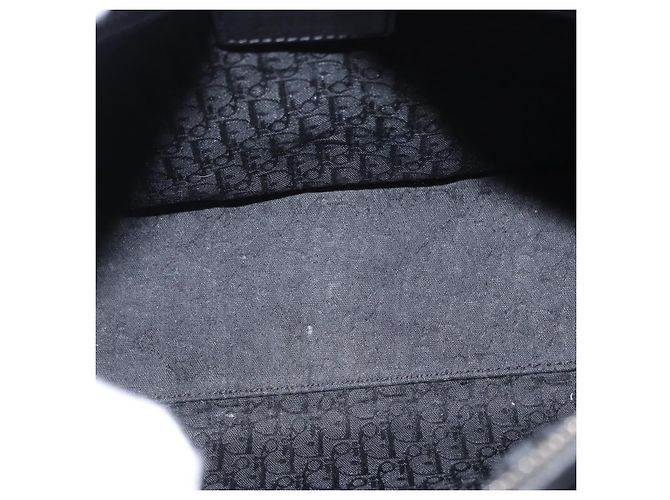 Christian Dior Canage Hand Bag Enamel 2way Black Silver - vista 11