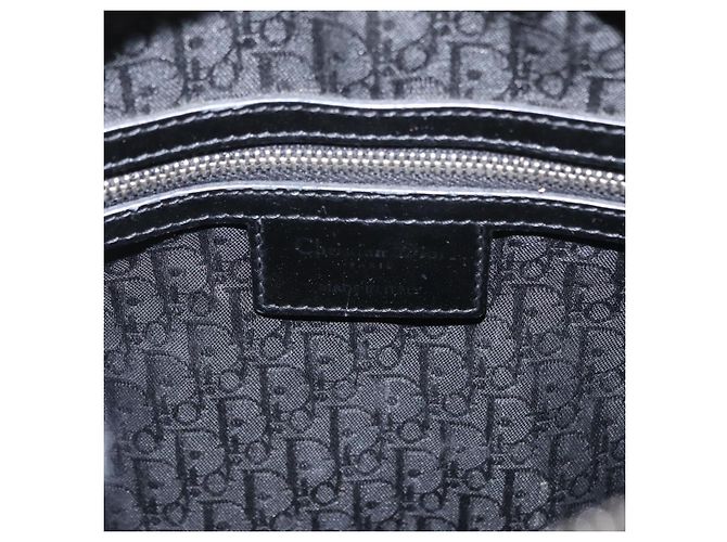 Christian Dior Canage Hand Bag Enamel 2way Black Silver - vista 21