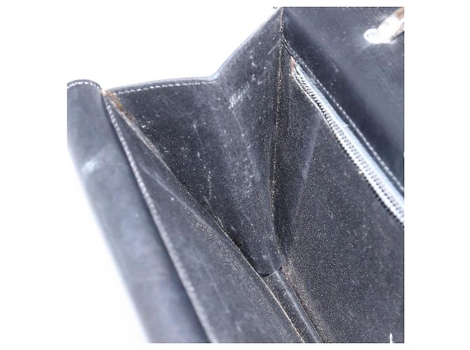 Céline CELINE Bolsa de mão em couro preto prata - vista 19