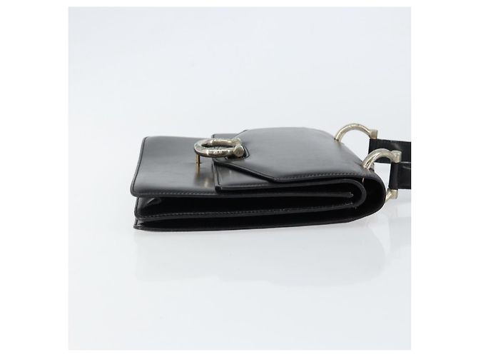 Céline CELINE Bolsa de mão em couro preto prata - vista 4