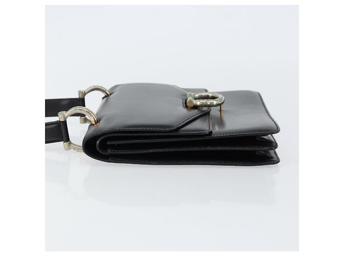 Céline CELINE Bolsa de mão em couro preto prata - vista 5