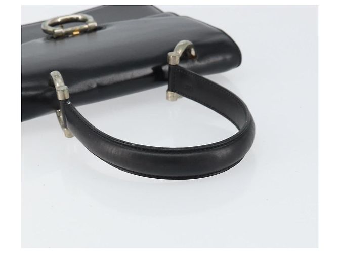 Céline CELINE Bolsa de mão em couro preto prata - vista 7