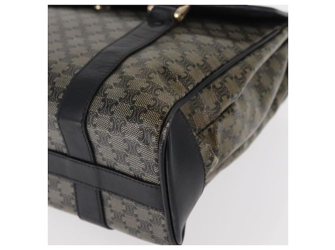 Céline CELINE Macadam Canvas Shoulder Bag PVC Black Gold - vista 14