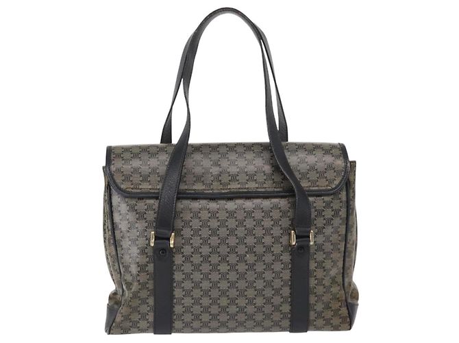 Céline CELINE Macadam Canvas Shoulder Bag PVC Black Gold - vista 2