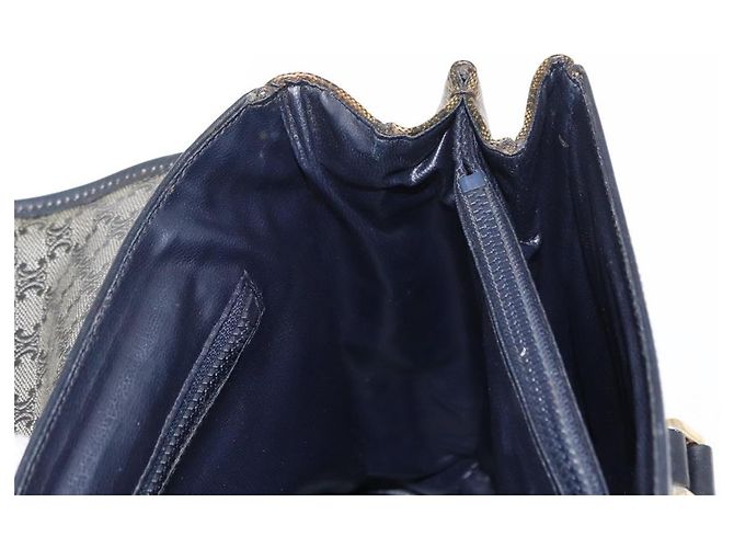 Céline CELINE Macadam Canvas Shoulder Bag PVC Black Gold - vista 20