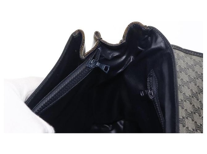 Céline CELINE Macadam Canvas Shoulder Bag PVC Black Gold - vista 21