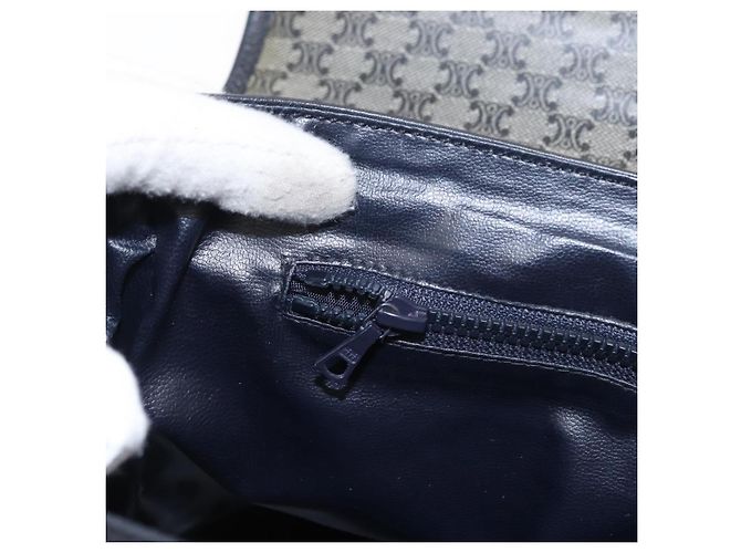 Céline CELINE Macadam Canvas Shoulder Bag PVC Black Gold - vista 22