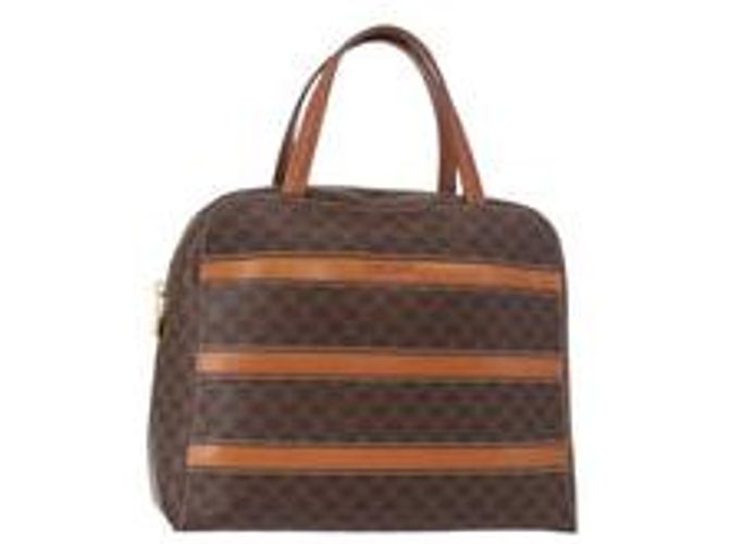 Céline CELINE Macadam Canvas Handtasche PVC Leder Braun Gold - Ansicht 2