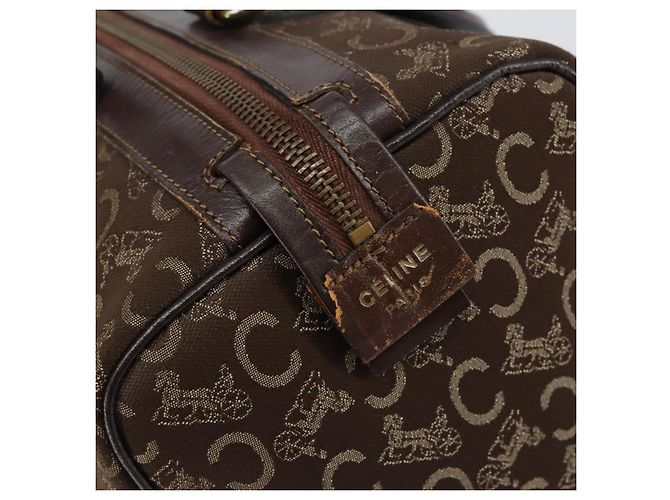 Céline CELINE C Sulky Boston Bag Canvas Brown - vue 10