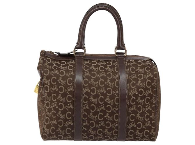 Céline CELINE C Sulky Boston Bag Canvas Brown - vue 13