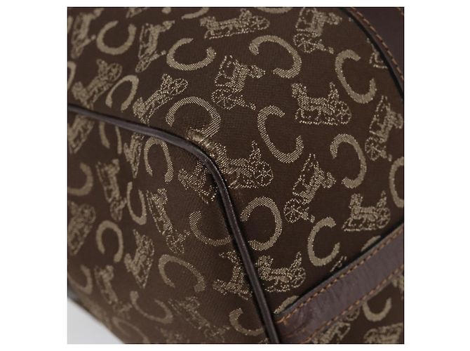 Céline CELINE C Sulky Boston Bag Canvas Brown - vue 14