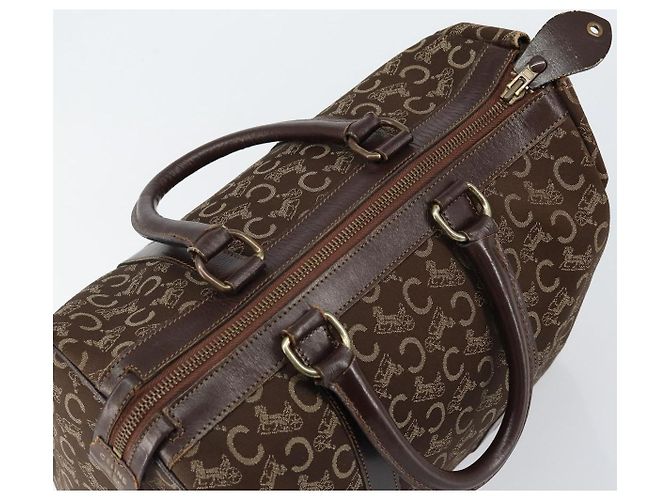 Céline CELINE C Sulky Boston Bag Canvas Brown - vue 6
