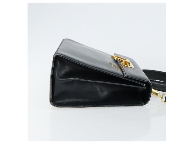 Salvatore Ferragamo Gancini Hand Bag Leather 2way Navy Gold - vista 3