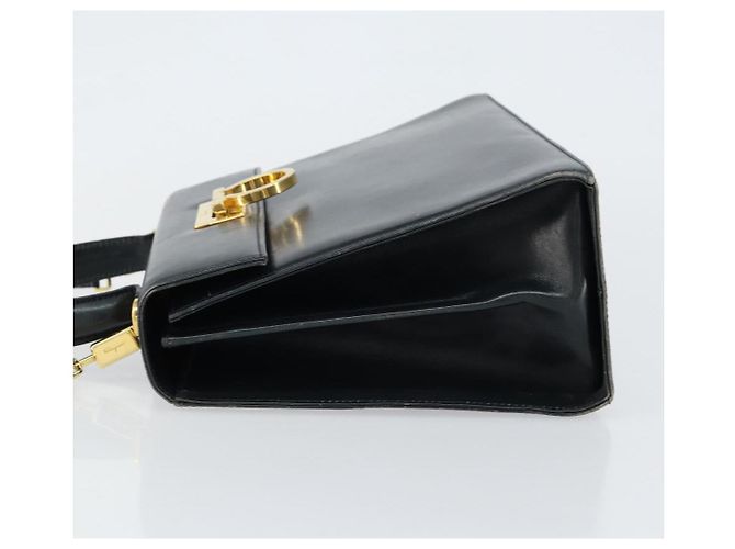 Salvatore Ferragamo Gancini Hand Bag Leather 2way Navy Gold - vista 4
