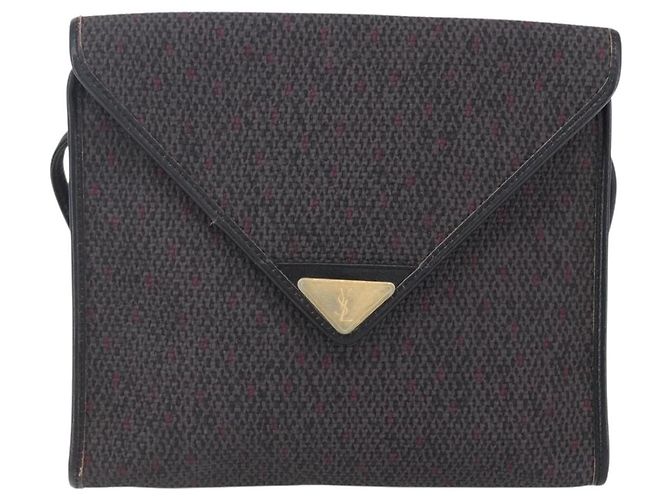 Autre Marque SAINT LAURENT Shoulder Bag PVC Leather Black Gold - vista 13