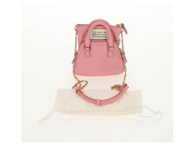 Maison Martin Margiela Maison Margiela Chain Shoulder Pouch 5AC Baby Leather 2way Pink - vista 12