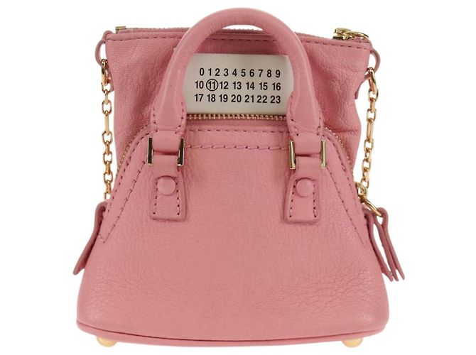 Maison Martin Margiela Maison Margiela Chain Shoulder Pouch 5AC Baby Leather 2way Pink - vista 13