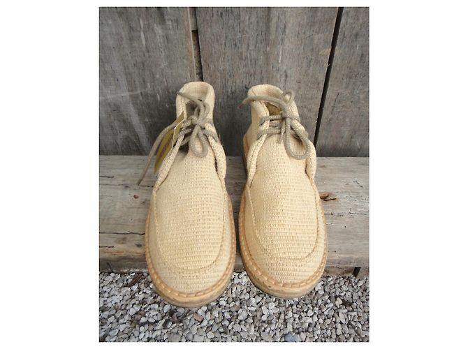 Autre Marque Buttero Oriental Voyage Botines de Lona Beige - vista 3