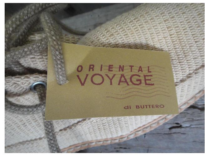 Autre Marque Buttero Oriental Voyage Botines de Lona Beige - vista 8