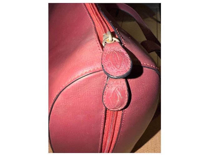 Cartier Bolsa bowling em couro bordô Bordeaux - vista 4