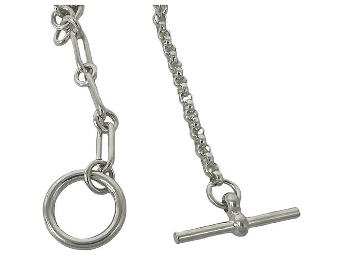 Hermès Pulseira Hermes Chaine d'Ancre Punk LG Prata - vista 4