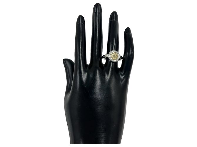 Ring Hermès Anel Sellier Hermes Prata Dourado - vista 2