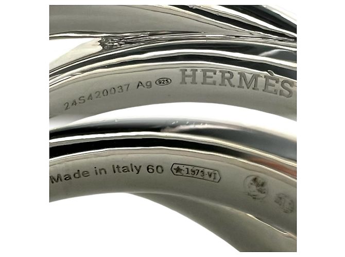 Hermès Hermes Mini Clou Doppelring Silber - Ansicht 3