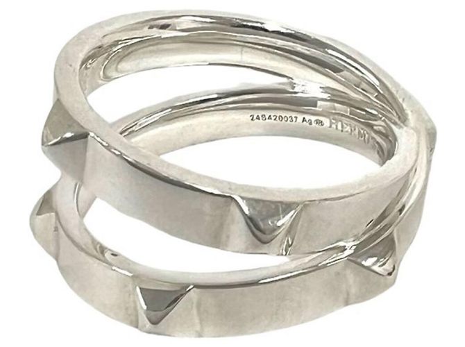 Hermès Hermes Mini Clou Doppelring Silber - Ansicht 4