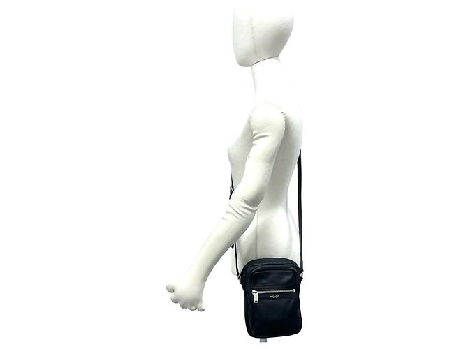 Autre Marque Borsa a tracolla in pelle nera Yves Saint Laurent Nero - vista 2