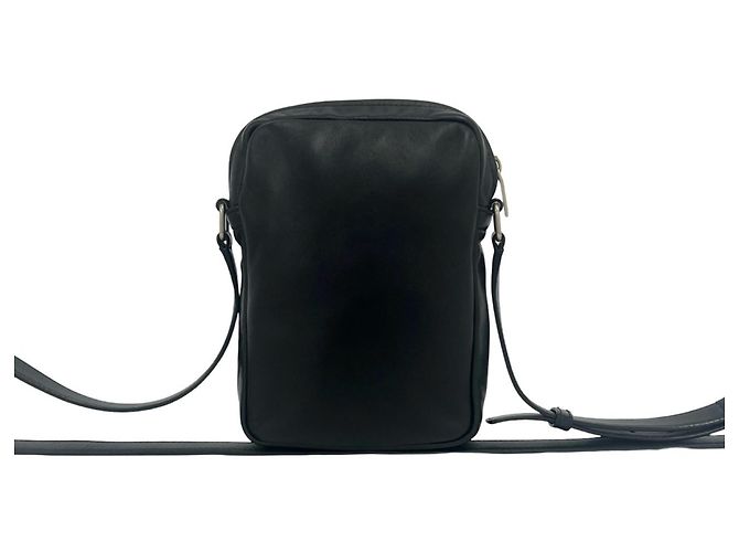 Autre Marque Borsa a tracolla in pelle nera Yves Saint Laurent Nero - vista 3