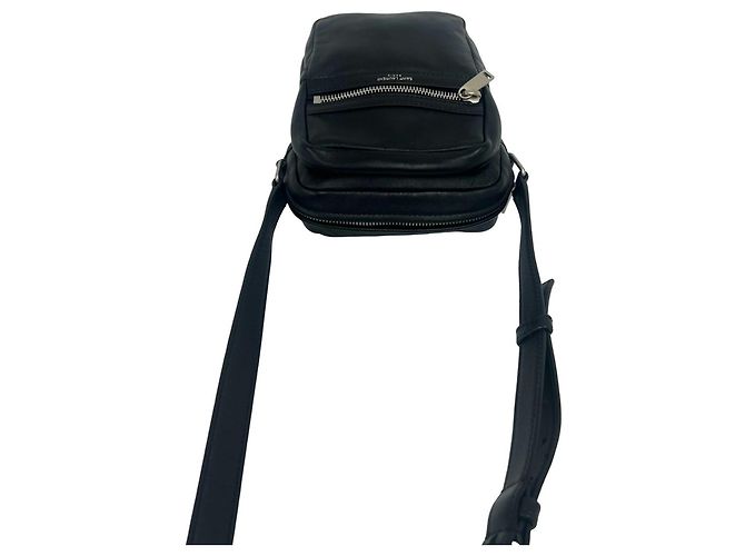 Autre Marque Borsa a tracolla in pelle nera Yves Saint Laurent Nero - vista 4