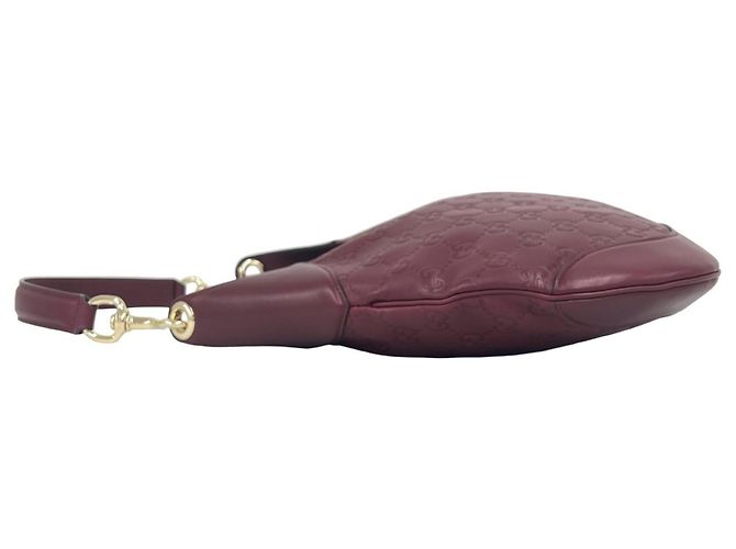 Gucci Guccissima Schultertasche aus Leder Rot Bordeaux - Ansicht 5