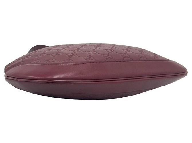 Gucci Guccissima Schultertasche aus Leder Rot Bordeaux - Ansicht 7